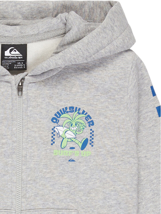 Quiksilver Quiksilver Mikina Graphic Zips EQKFT03407 Šedá Regular Fit