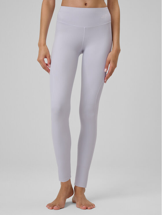 4F 4F Legginsy SOLAR PUNK Fioletowy jasny Slim Fit