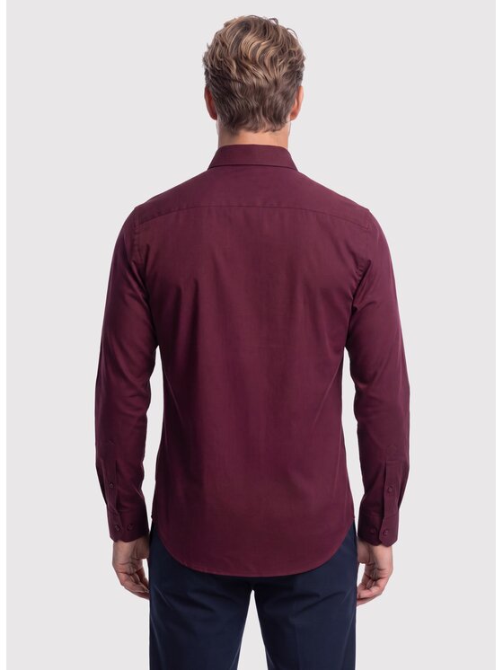 Pako Lorente Pako Lorente Koszula P26WF-1X-027 Bordowy Slim Fit