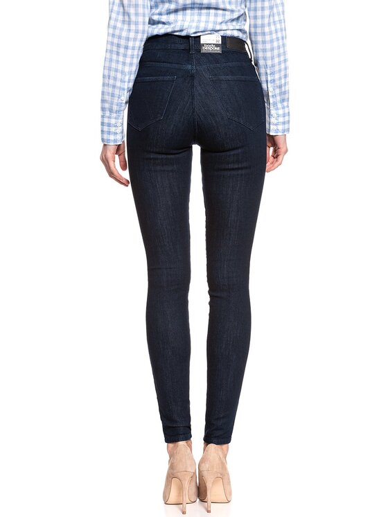 Wrangler Wrangler Jeansy HIGH RISE SKINNY Niebieski Skinny Fit
