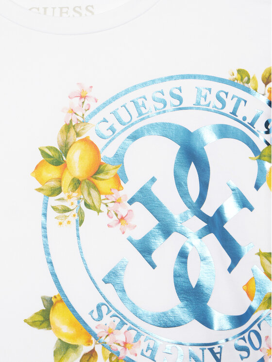 Guess Guess T-krekls J6GI00 K6YW4 Balts Regular Fit