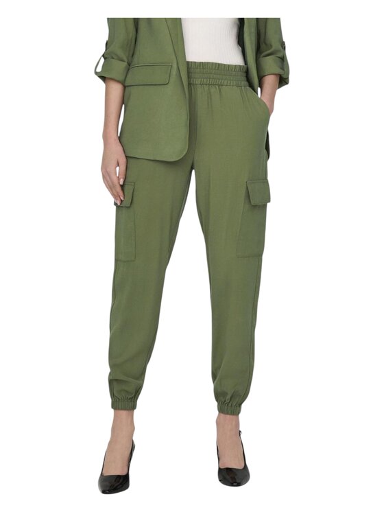 ONLY ONLY Spodnie cargo 15245364-verde Zielony Regular Fit