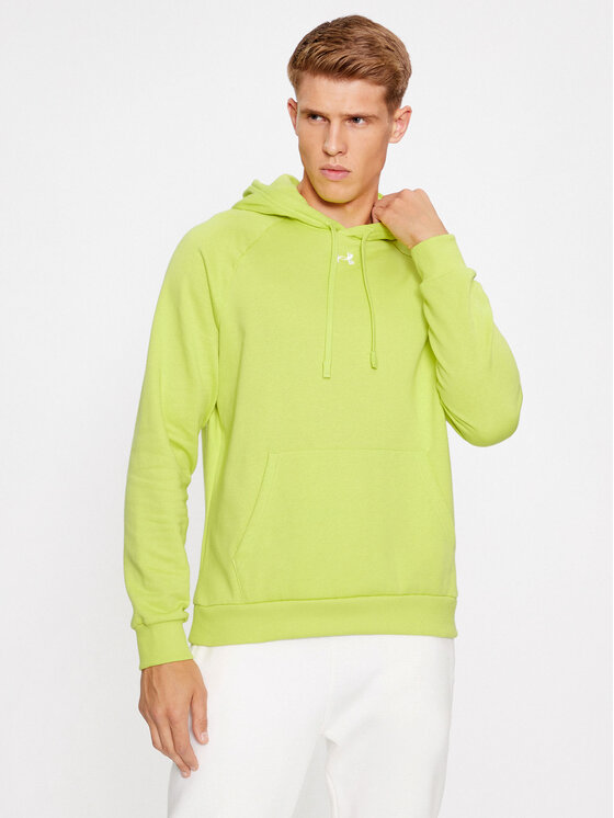 Under Armour Džemperis ar kapuci Ua Rival Fleece Hoodie 1379757 Dzeltens Loose Fit