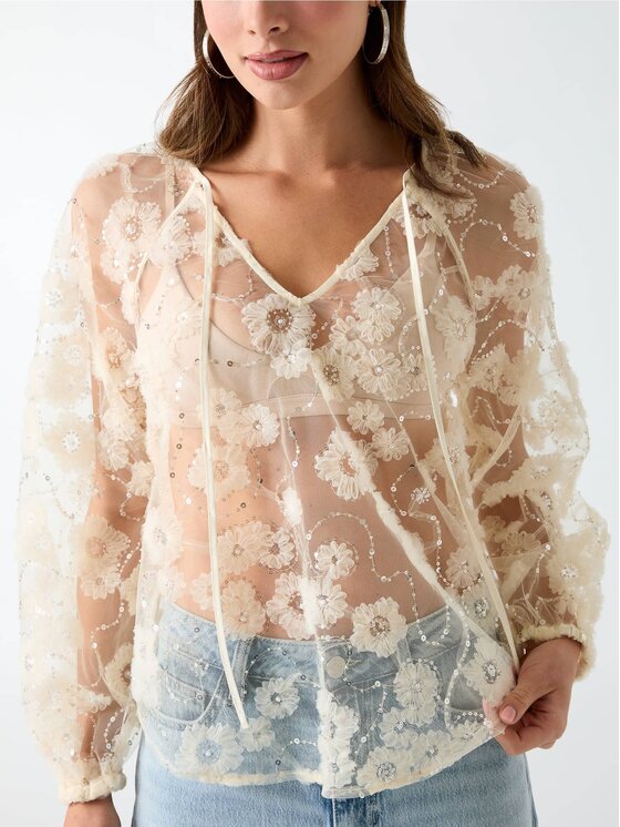 Guess Guess Top 183955 Bílá Classic Fit