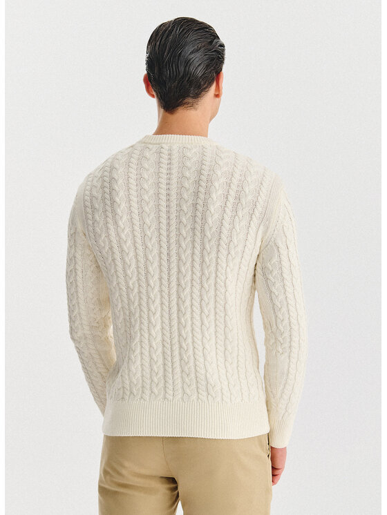Pako Lorente Pako Lorente Sweter P25WF-2X-009 Beżowy Classic Fit