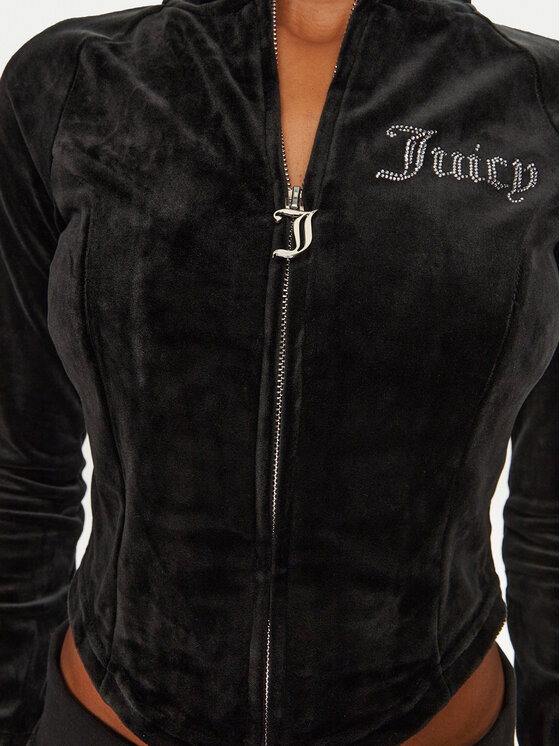 Juicy Couture Juicy Couture Світшот Morgan Cross JCBCT224832 Чорний Regular Fit