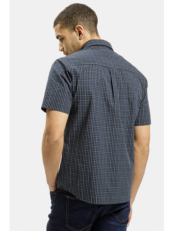 Cross Jeans Cross Jeans Koszula 35610-001 Granatowy Regular Fit