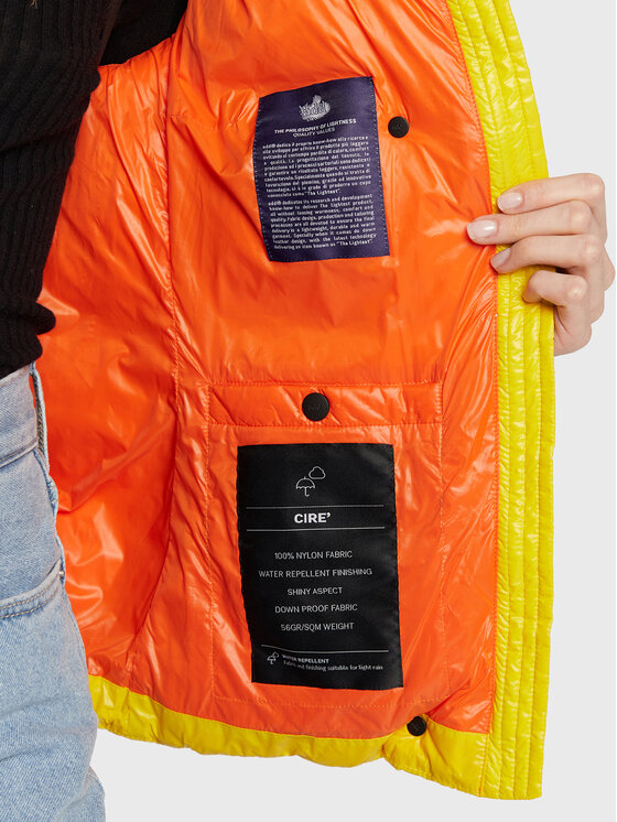 Add Add Пухено яке 6AW771 Жълт Regular Fit