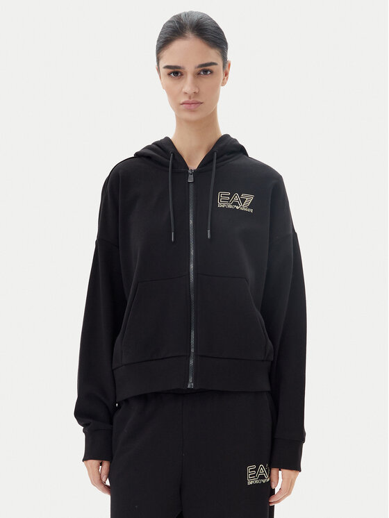 EA7 Emporio Armani EA7 Emporio Armani Tepláková souprava 7W000110 AF12473 MC004 Černá Loose Fit