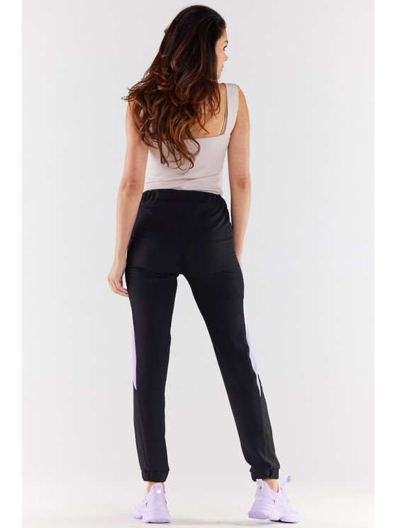 Awama Awama Spodnie damskie A498 Czarny Basic Fit