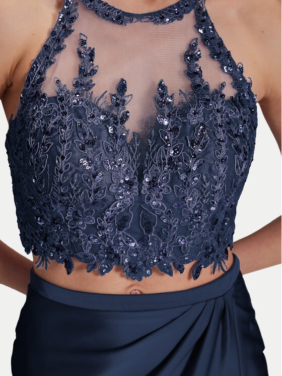 Hey Kyla Hey Kyla Estélyi ruha 5AI066HK Sötétkék Slim Fit