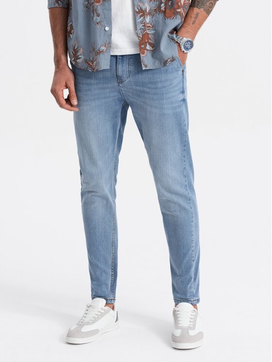 Ombre Ombre Jeansy OM-PADP-0117 Modrá Carrot Fit