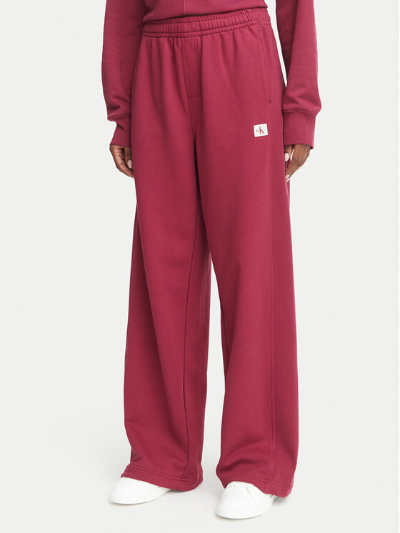 Calvin Klein Jeans Calvin Klein Jeans Sportinės kelnės LV047C249G Tamsiai raudona Regular Fit