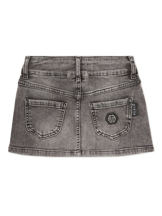 PHILIPP PLEIN PHILIPP PLEIN Gonna di jeans 20157 Grigio Comfort Fit