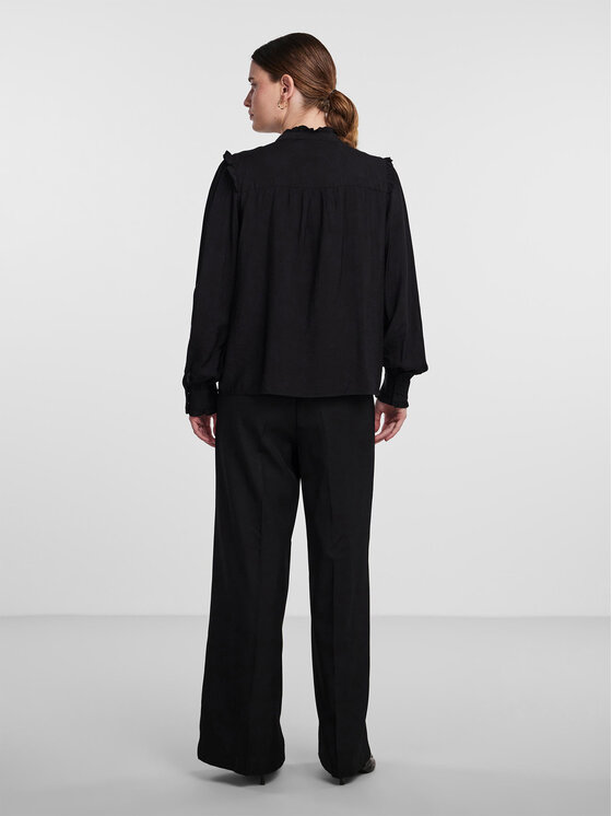 YAS YAS Koszula 26030892 Czarny Regular Fit