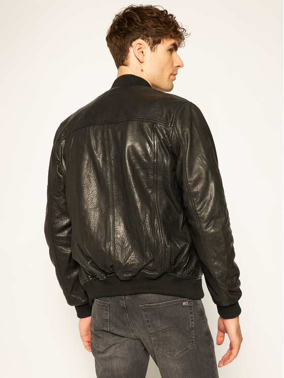 Alpha Industries Alpha Industries Bunda z imitácie kože Ma-1 Nasa 126151 Čierna Regular Fit