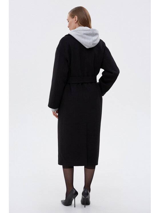 Estro Estro Kabát ER00115600 Černá Loose Fit