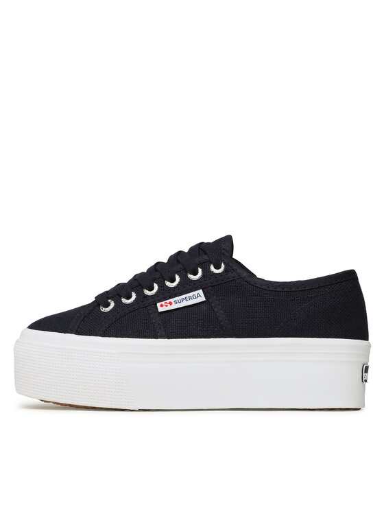 Superga platform blu top