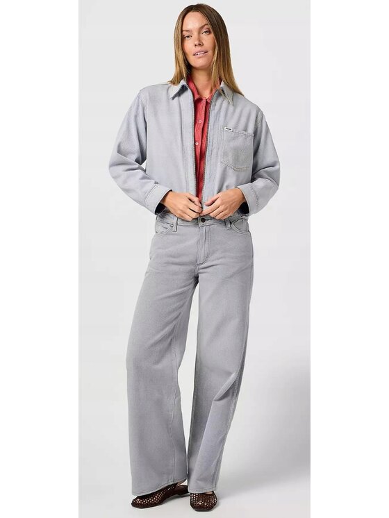 Wrangler Wrangler Jeansy World Wide 661 Szary Basic Fit