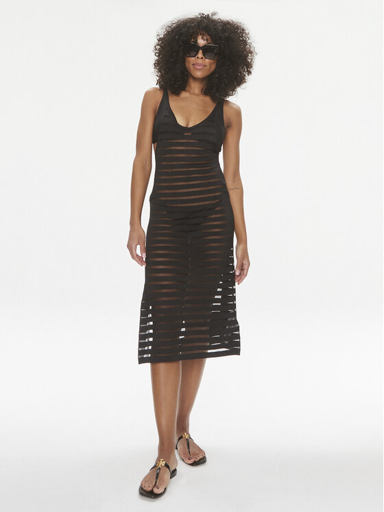 Calvin Klein Swimwear Calvin Klein Swimwear Плажна рокля KW0KW02464 Черен Regular Fit