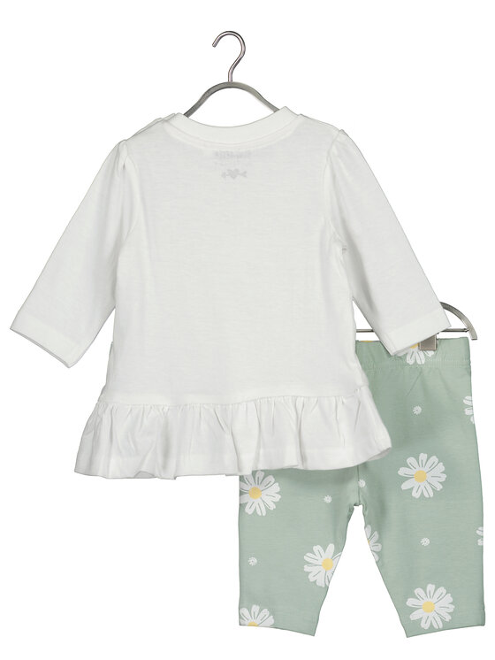 Blue Seven Blue Seven Komplektas: palaidinė ir tamprės 422175 X Žalia Regular Fit