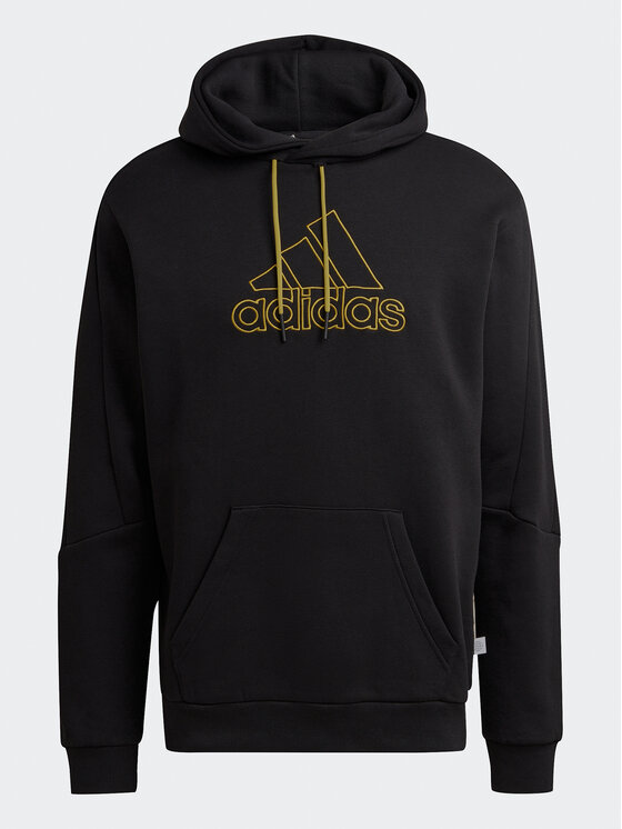 adidas adidas Džemperis ar kapuci M Fi Wtr HK2159 Melns Regular Fit