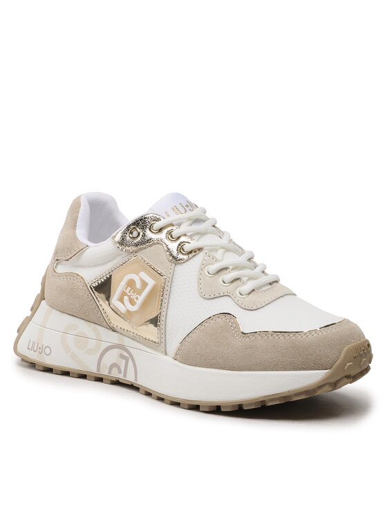 Liu Jo Lolo 18 - Sneakers Donna In Denim Con Suola Over E Logo Glitterato
