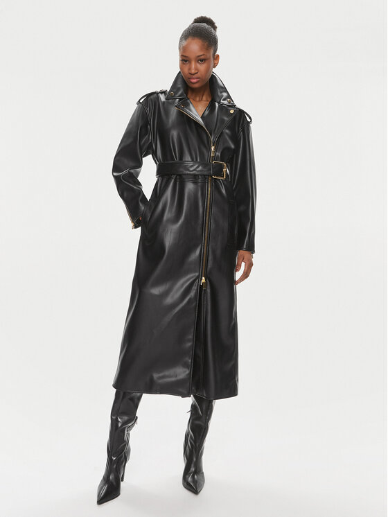 PINKO Pinko Демісезонний плащ 102165 A1AX Чорний Regular Fit