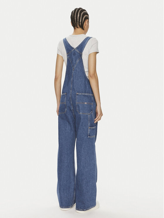 Tommy Jeans Tommy Jeans Ogrodniczki Classic Flag DW0DW18208 Niebieski Wide Leg