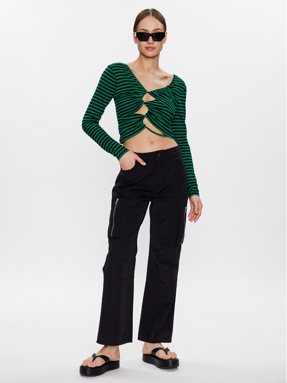Herskind Herskind Παντελόνι υφασμάτινο Tilly 4746798 Μαύρο Oversize