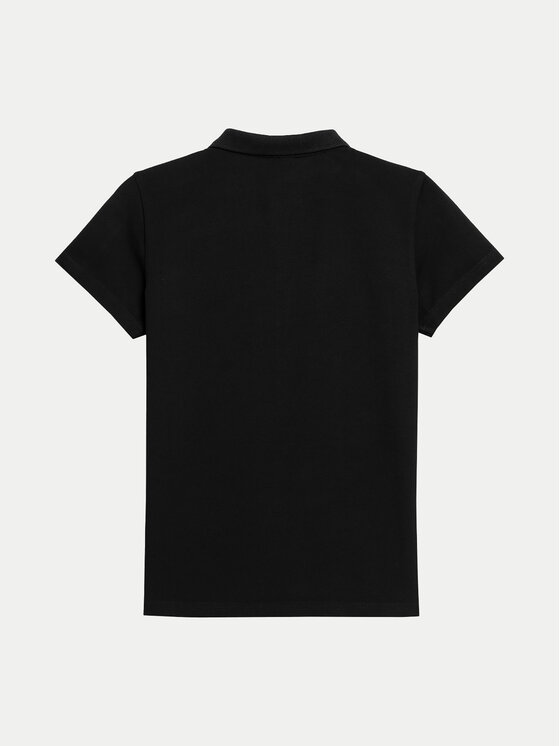 4F 4F Polo 4FWSS24TPTSF132 Melns Slim Fit