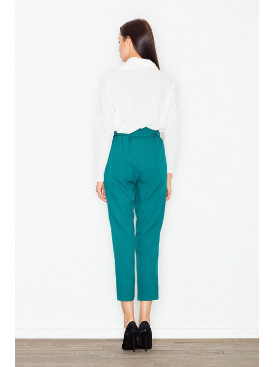 FIGL FIGLFIGL Pantaloni da donna M523 Verde Regular Fit
