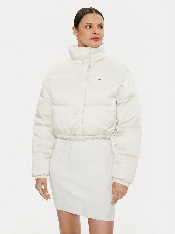 Tommy Jeans Tommy Jeans Μπουφάν χειμωνιάτικο Satin DW0DW18292 Μπεζ Regular Fit