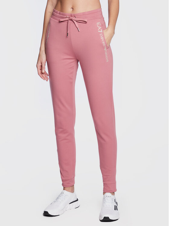 EA7 Emporio Armani Spodnji del trenirke 6LTP61 TJFTZ 1438 Roza Regular Fit