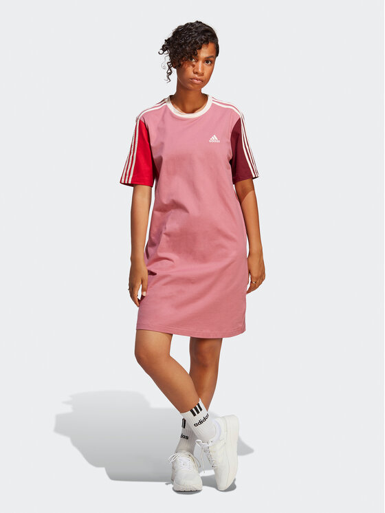 Adidas pink t shirt dress on sale