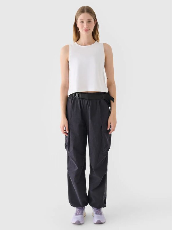 4F 4F Tričko 4FRAW24TSLEF183-11S Biela Regular Fit