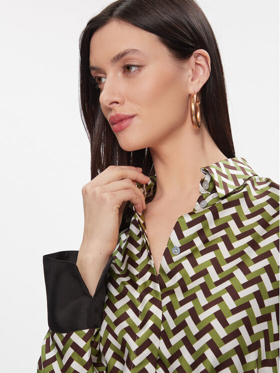 Max Mara Leisure Max Mara Leisure Koszula Procida 2416111017 Zielony Regular Fit