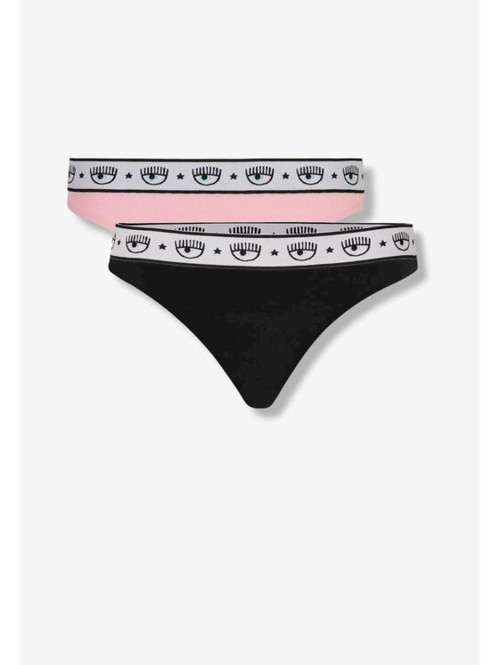 Chiara Ferragni Set di 2 slip 2pack brasiliana Chiara Ferragni donna eyes Rosa, taglia : 4
