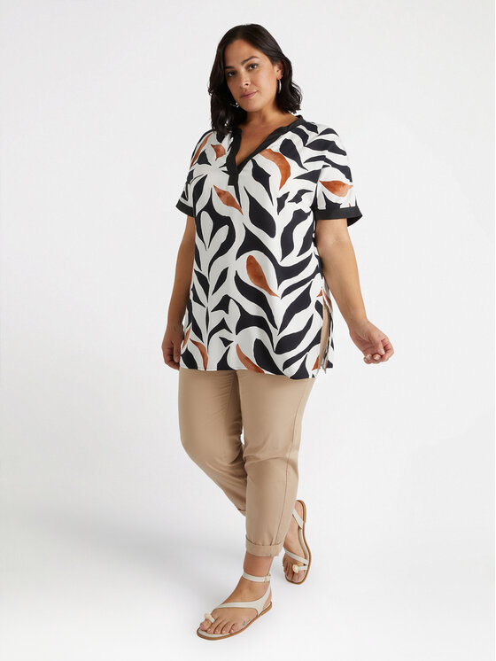 Fiorella Rubino Fiorella Rubino Bluzka 2524L100651N0S1 Czarny A-Line Fit