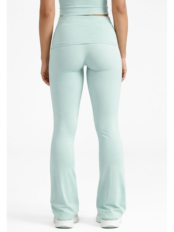 Style Republic Style Republic Legginsy Foldover Pants Zielony jasny Athletic Fit