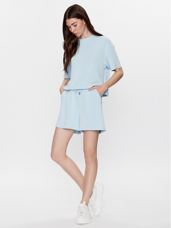 Moss Copenhagen Moss Copenhagen Szövet rövidnadrág 17476 Kék Basic Fit