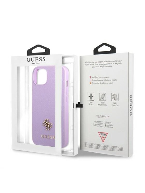 Guess Guess Etui na telefon iPhone 13 Mini Fioletowy