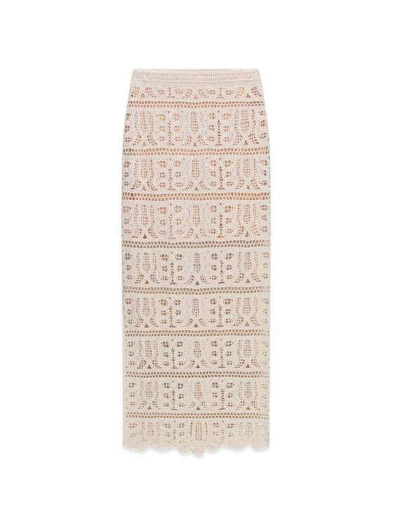 Guess Guess Spódnica mini 182448 Beżowy Classic Fit