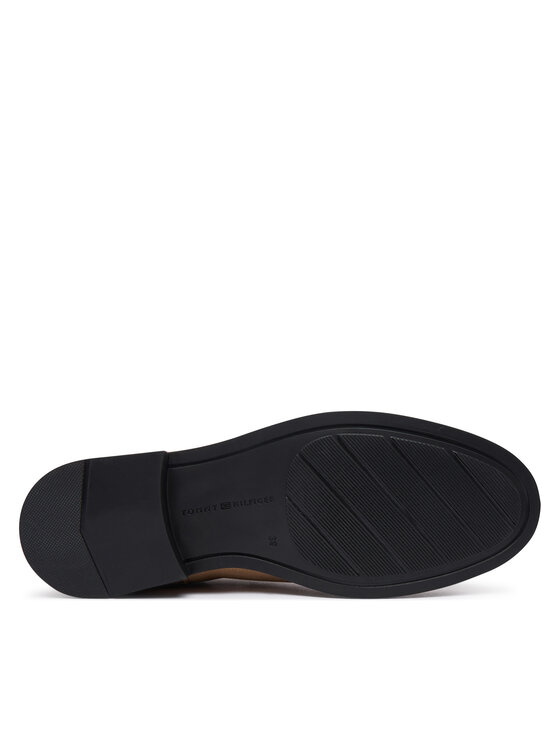 Tommy Hilfiger Tommy Hilfiger Jātnieku stila puszābaki Enamel Flag Suede Ankle Chelsea FW0FW09575 Bēšs