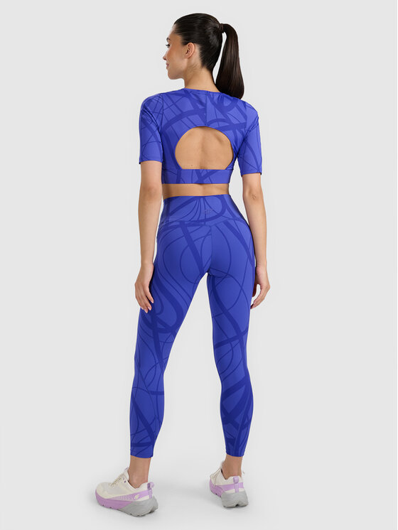 4F 4F Legginsy TRAINING Niebieski Slim Fit