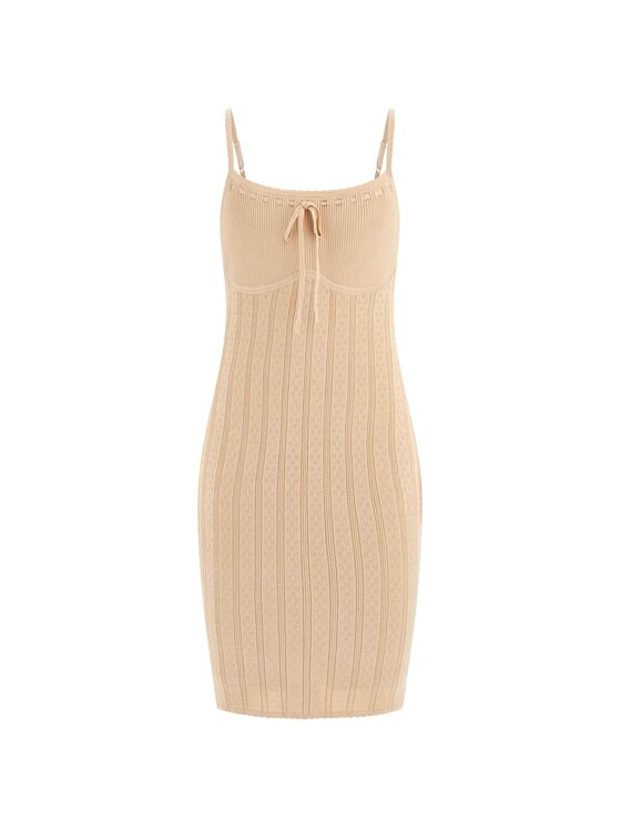 Guess Guess Sukienka codzienna 173303 Beżowy Classic Fit