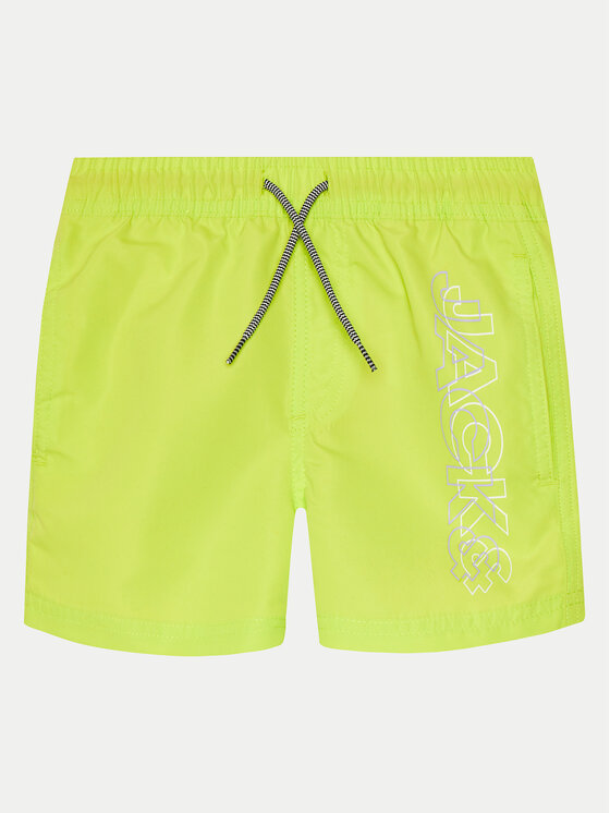 Jack&Jones Junior Badeshorts - Kinderkleidung, Größe 122 Grün Fiji Double Logo 12256153