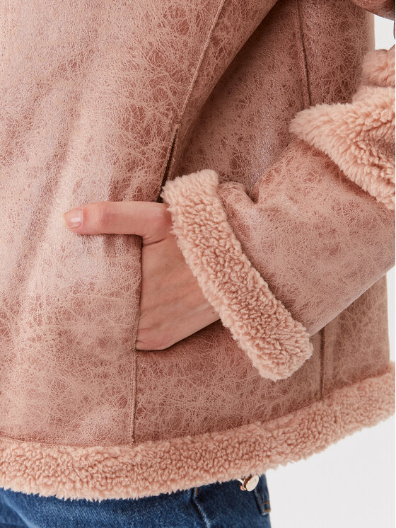 Liu Jo Sport Liu Jo Sport Cappotto in shearling TF3020 E0847 Rosa Regular Fit