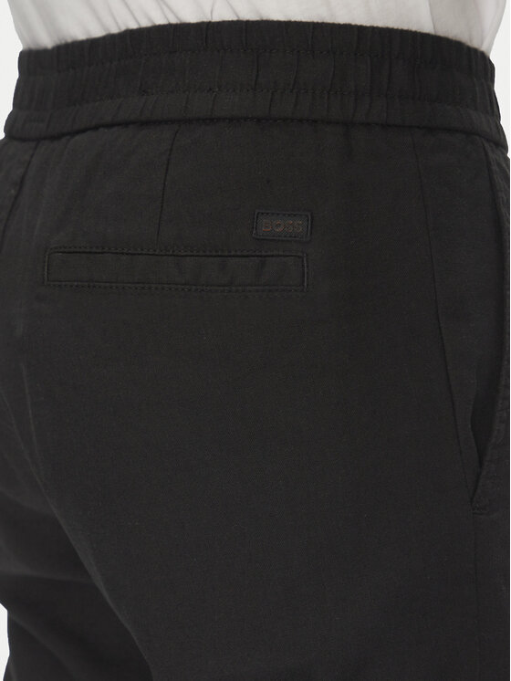 BOSS BOSS Riidest püksid Sanderson-L 50536881 Must Regular Fit
