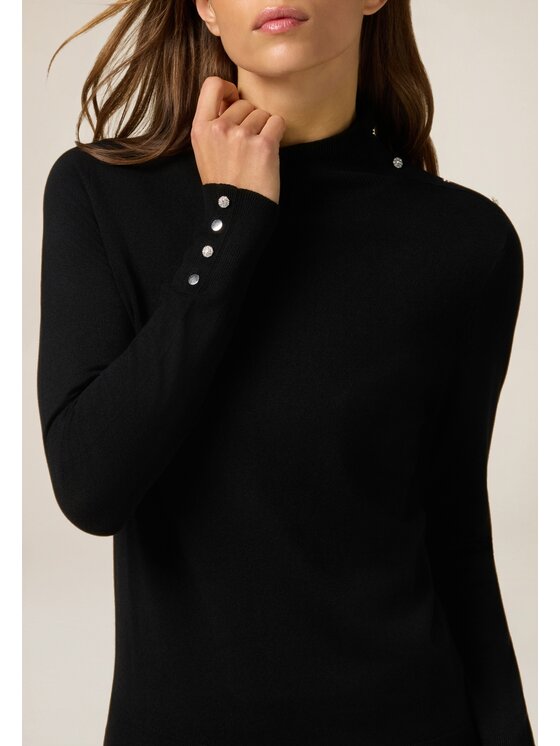 Oltre Oltre Sweter M288J005022N033 Czarny Regular Fit